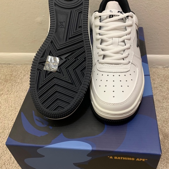 A Bathing Ape Bape Sta JJJJound White Navy Size 7 - Picture 8 of 14